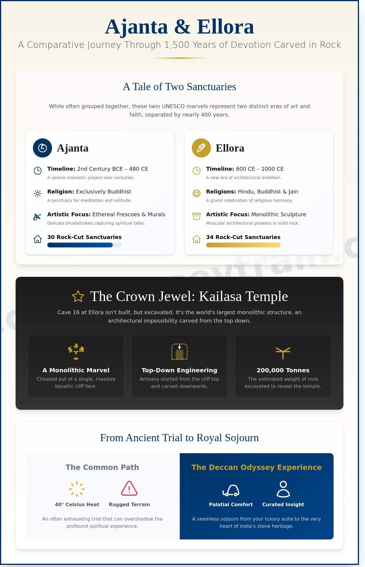 The Majestic Ajanta and Ellora Caves: A Regal Guide to India’s Stone Heritage
